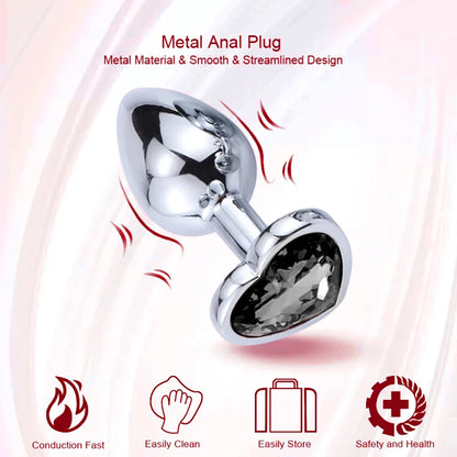 3-Piece Metal Anal Plug Set