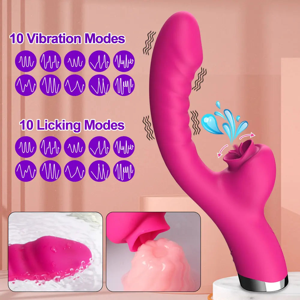 Dual Action Vibrating Tongue Toy